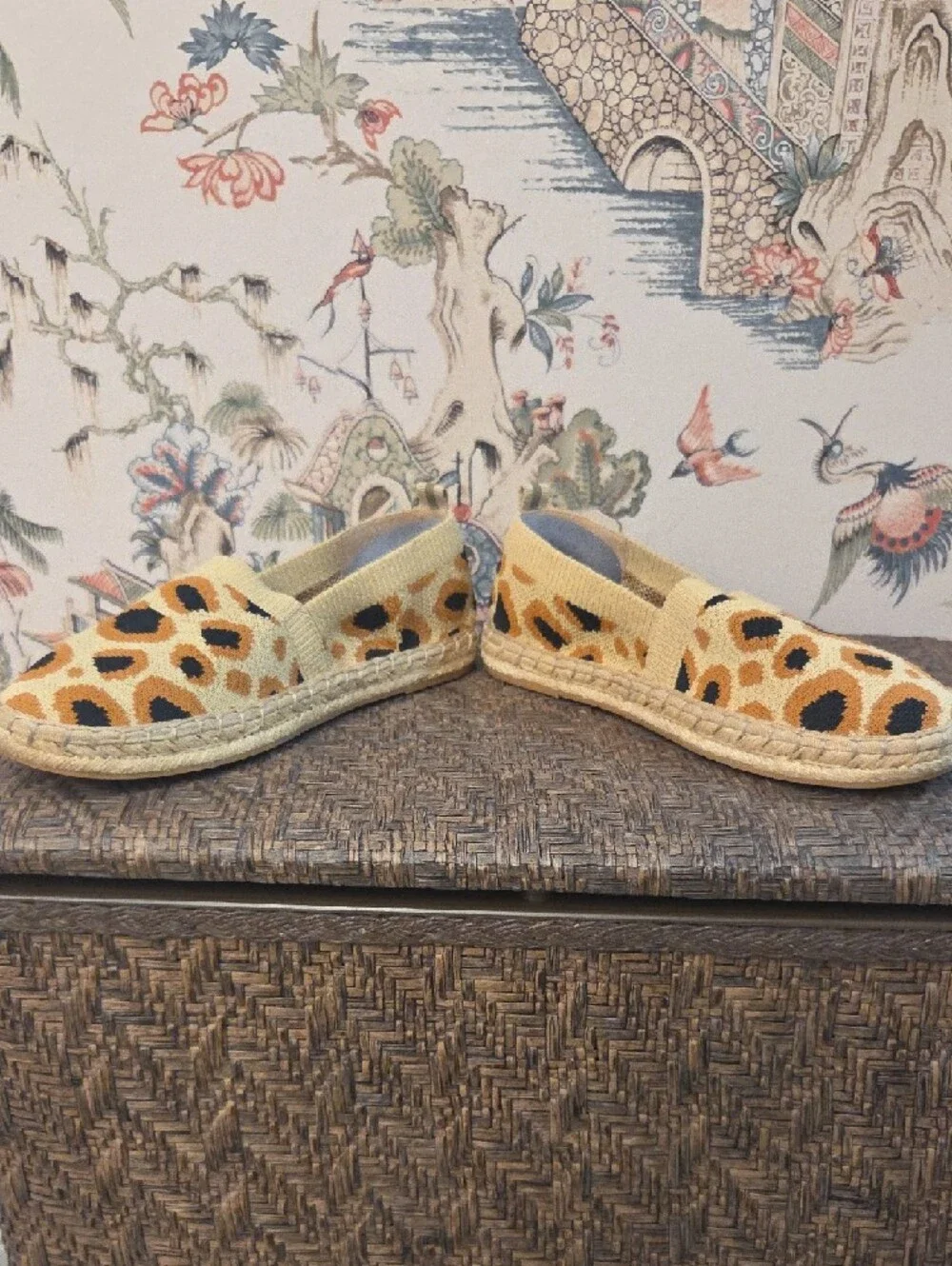 Women's Leopard Print Espadrilles - Brown/Black